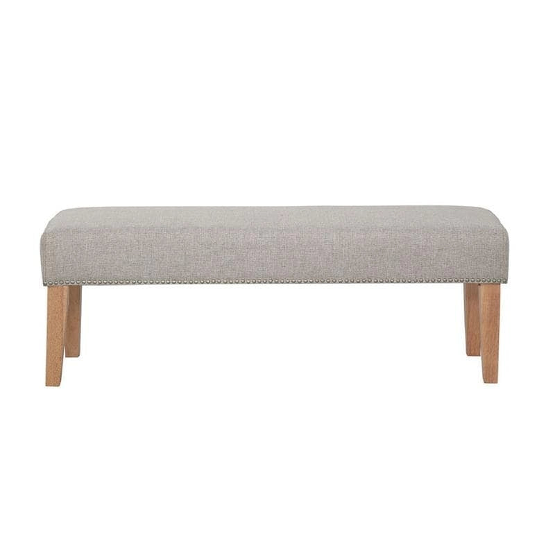 Banc d'appoint rembourré avec garniture cloutée