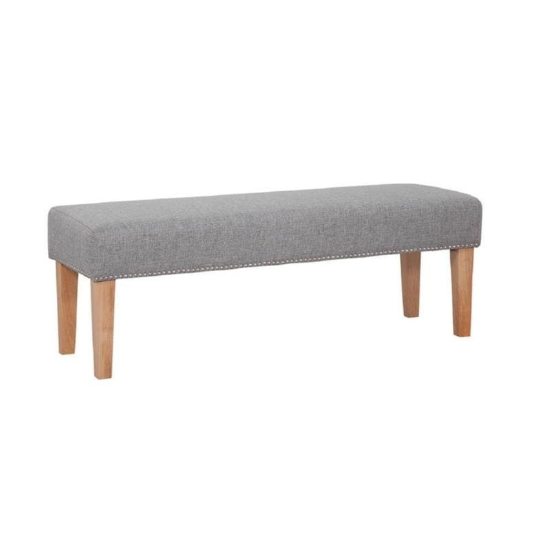 Banc d'appoint rembourré avec garniture cloutée