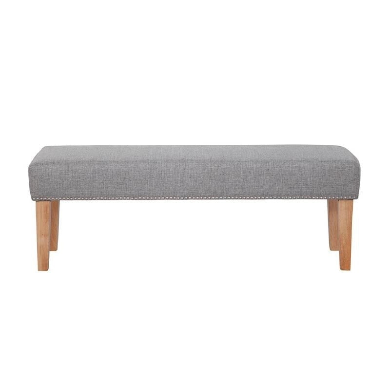 Banc d'appoint rembourré avec garniture cloutée