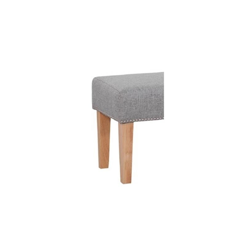 Banc d'appoint rembourré avec garniture cloutée