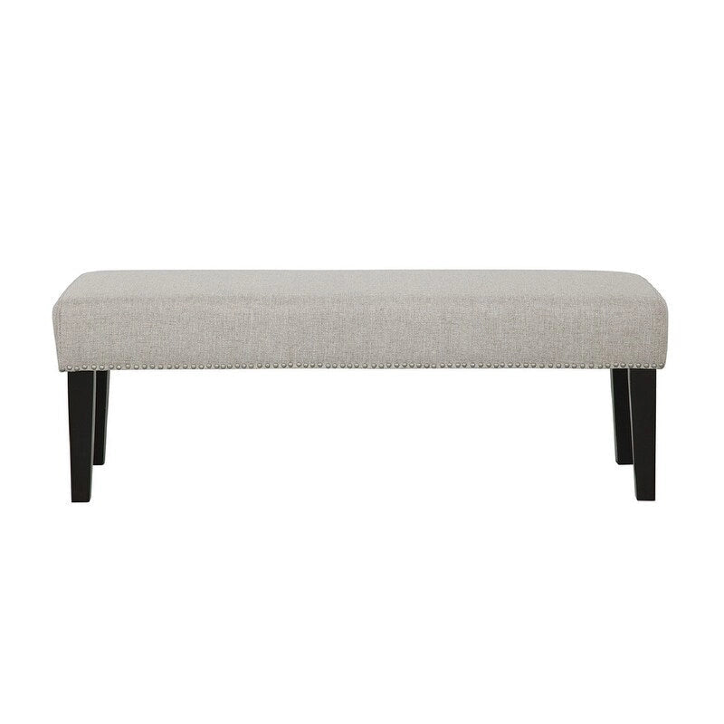 Banc d'appoint rembourré avec garniture cloutée