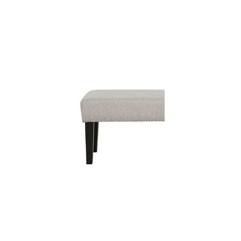Banc d'appoint rembourré avec garniture cloutée