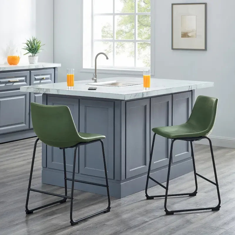 Tabouret de comptoir en similicuir