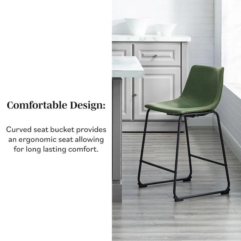 Tabouret de comptoir en similicuir
