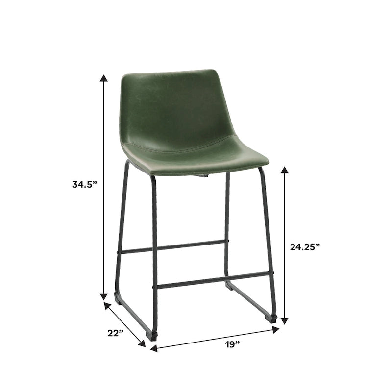 Tabouret de comptoir en similicuir