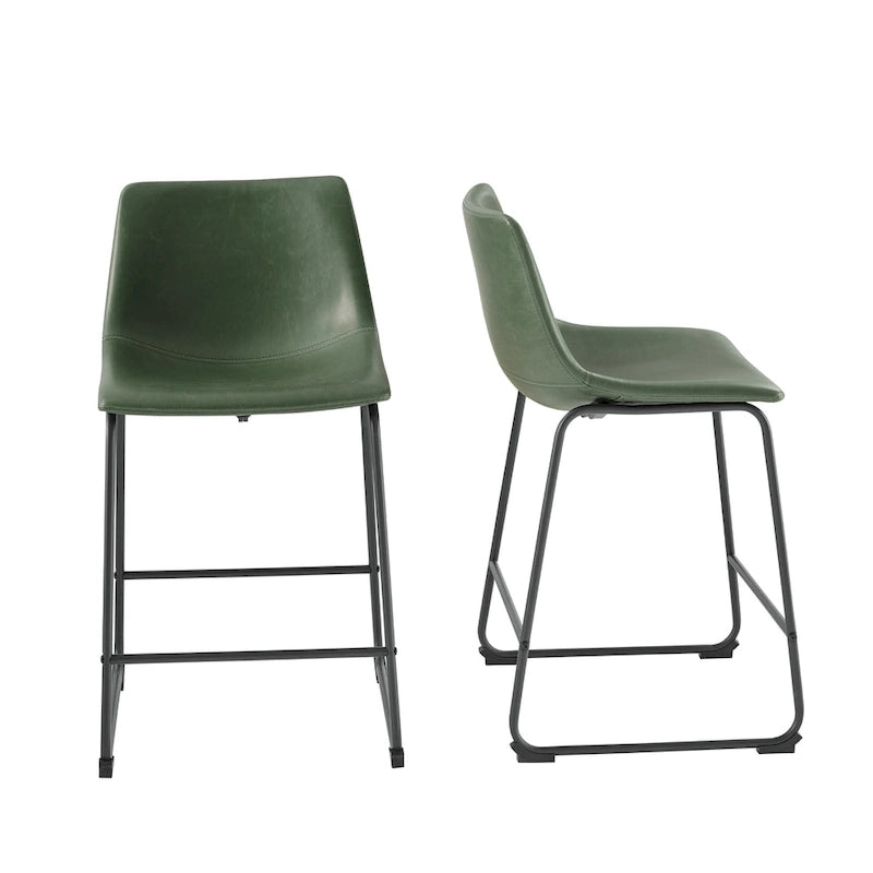 Tabouret de comptoir en similicuir