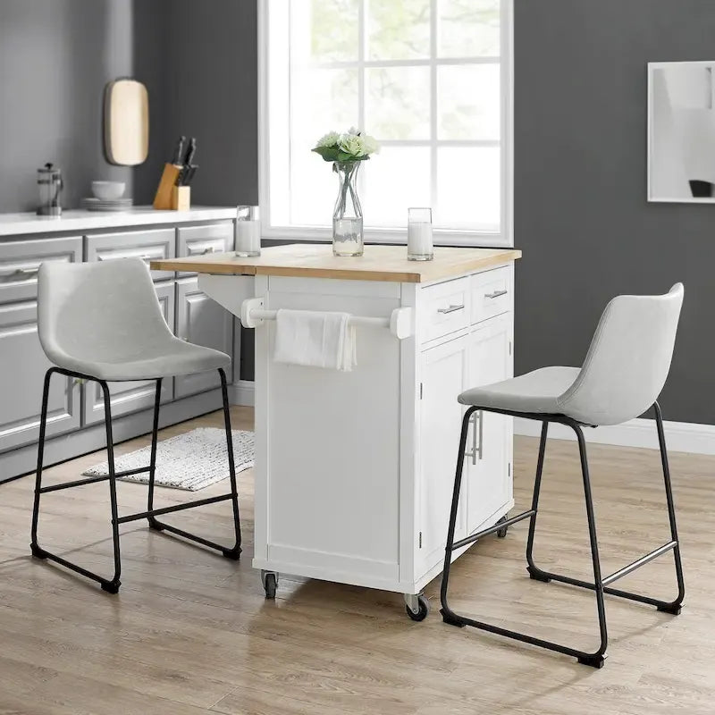 Tabouret de comptoir en similicuir