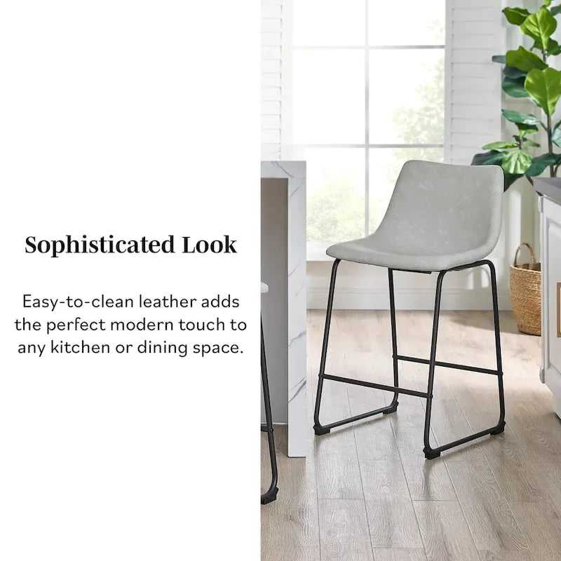 Tabouret de comptoir en similicuir