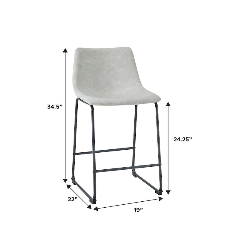 Tabouret de comptoir en similicuir