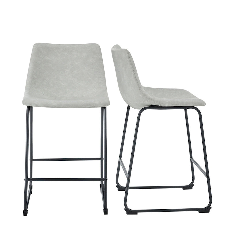Tabouret de comptoir en similicuir