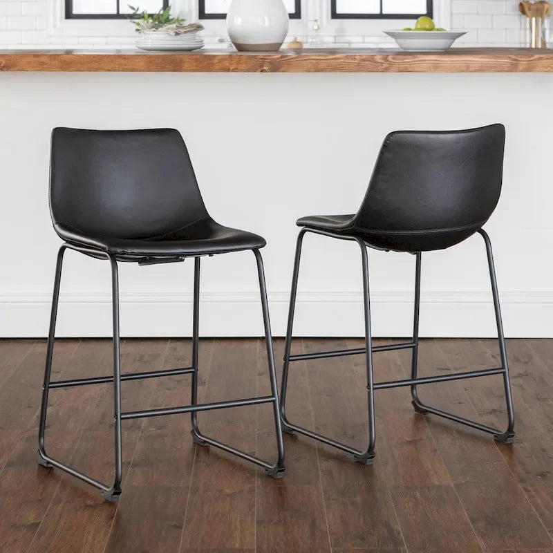 Tabouret de comptoir en similicuir