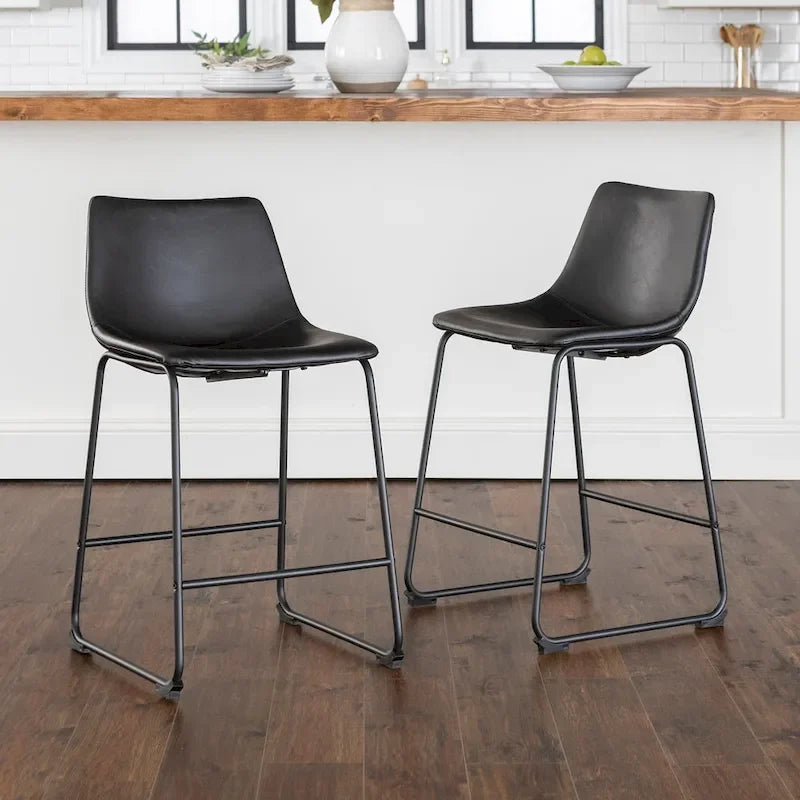 Tabouret de comptoir en similicuir