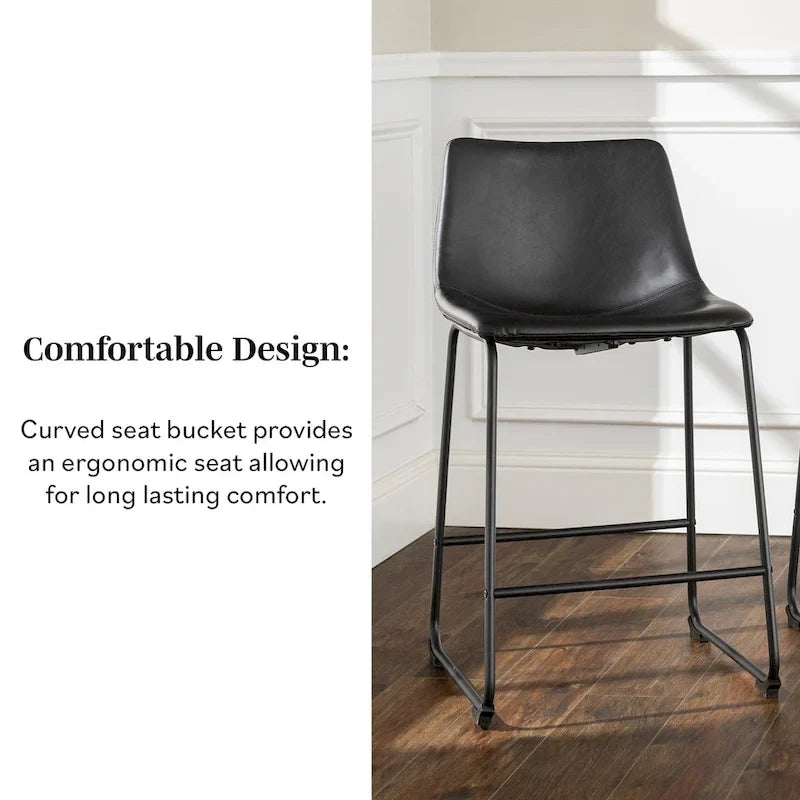 Tabouret de comptoir en similicuir