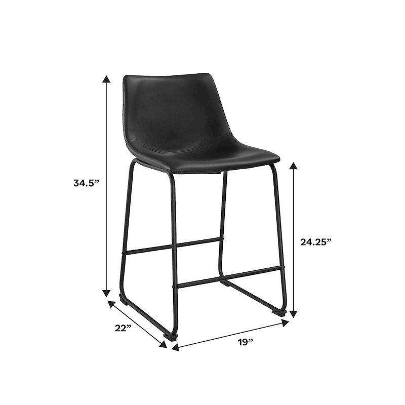 Tabouret de comptoir en similicuir