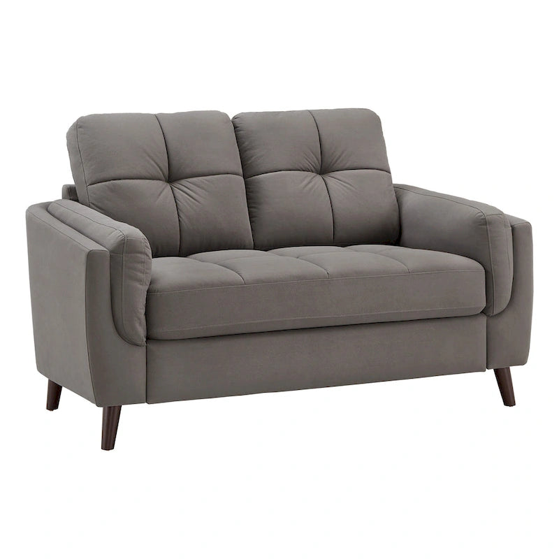 Causeuse à accoudoirs en microfibre