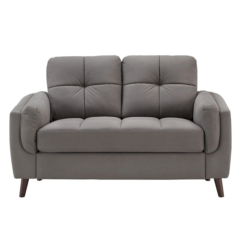 Causeuse à accoudoirs en microfibre
