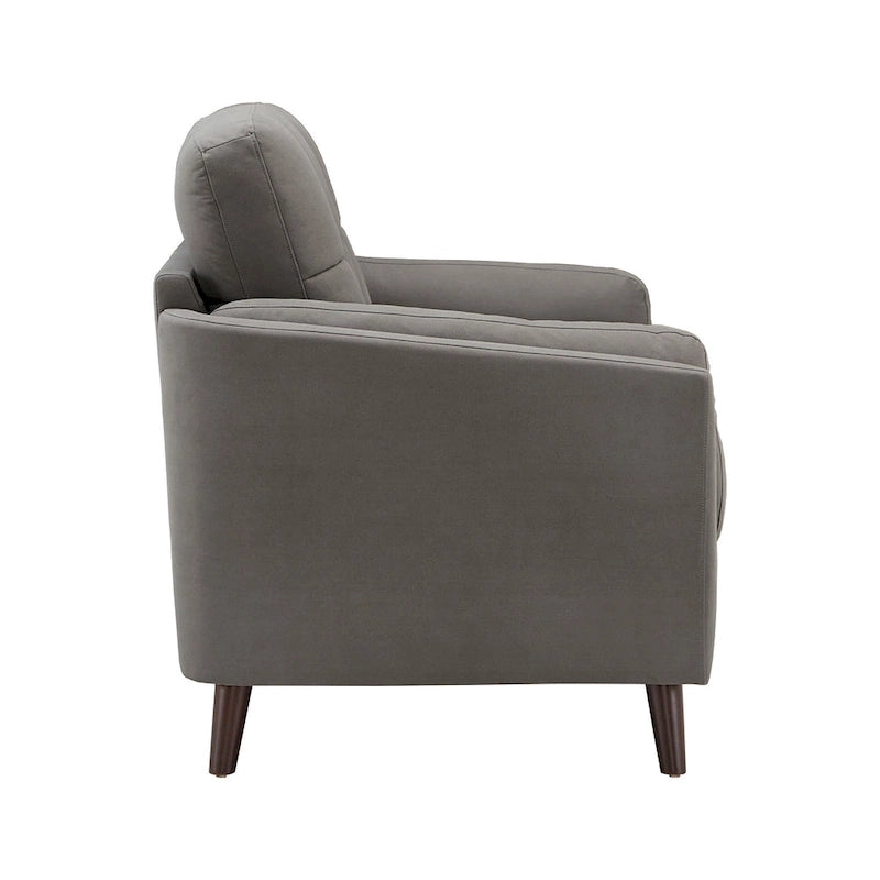 Causeuse à accoudoirs en microfibre