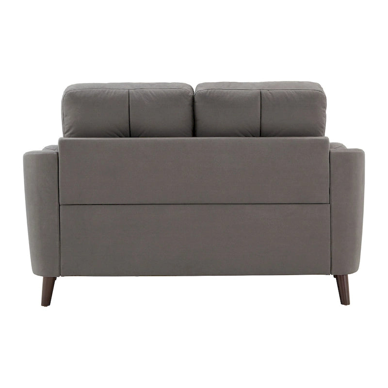 Causeuse à accoudoirs en microfibre