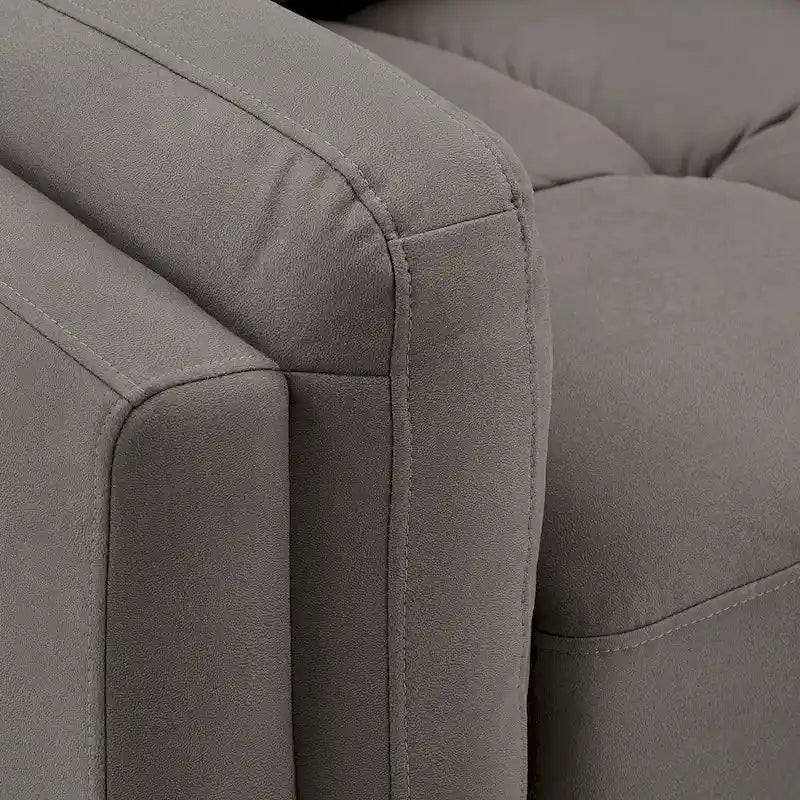 Causeuse à accoudoirs en microfibre