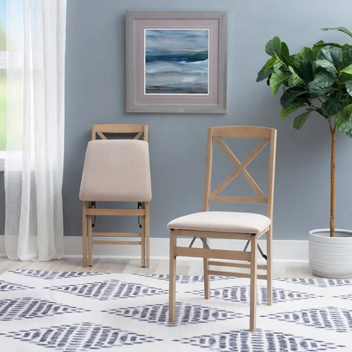 Chaise de salle à manger pliante gris délavé à l'arrière