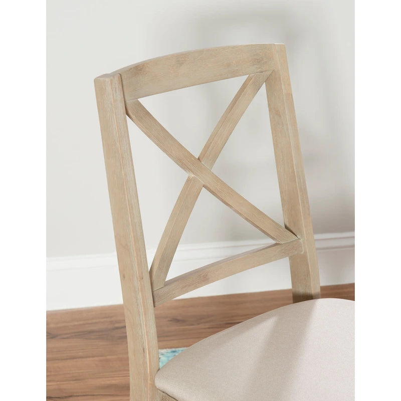 Chaise de salle à manger pliante gris délavé à l'arrière