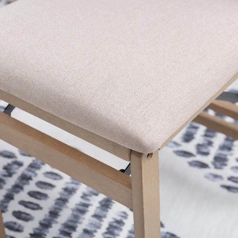 Chaise de salle à manger pliante gris délavé à l'arrière