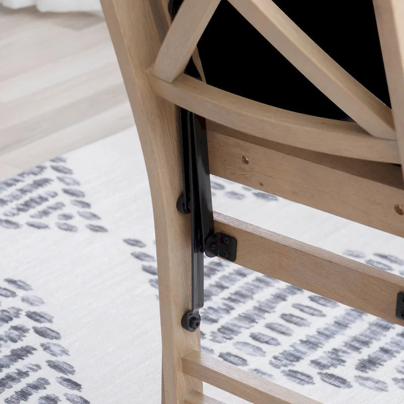 Chaise de salle à manger pliante gris délavé à l'arrière