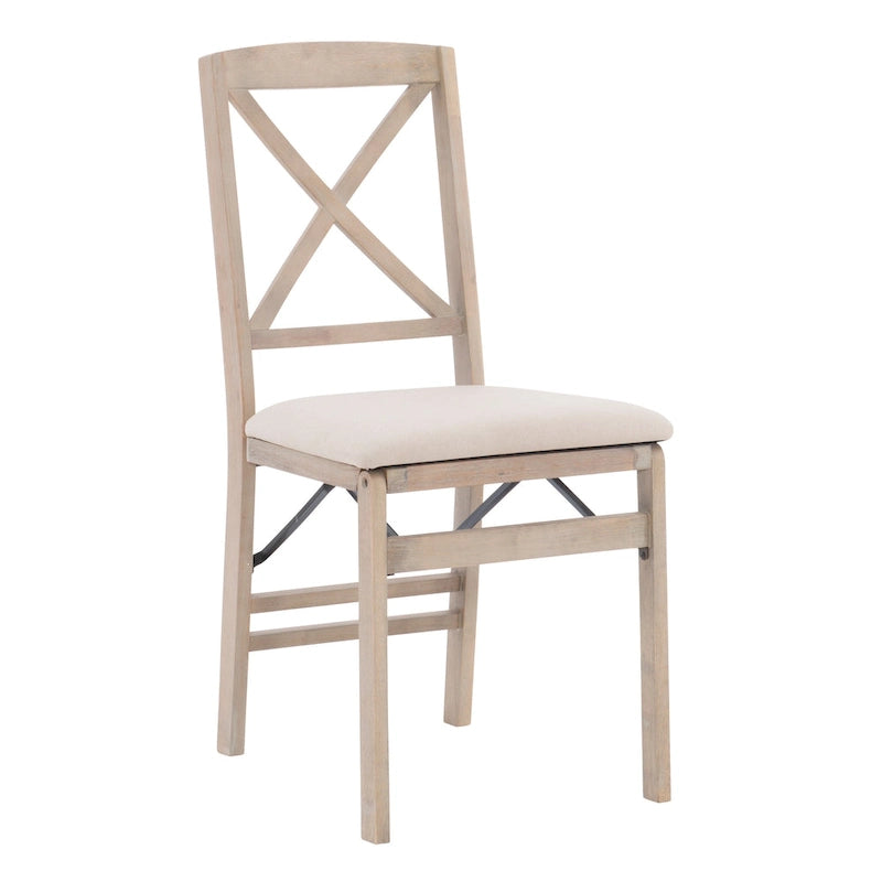 Chaise de salle à manger pliante gris délavé à l'arrière