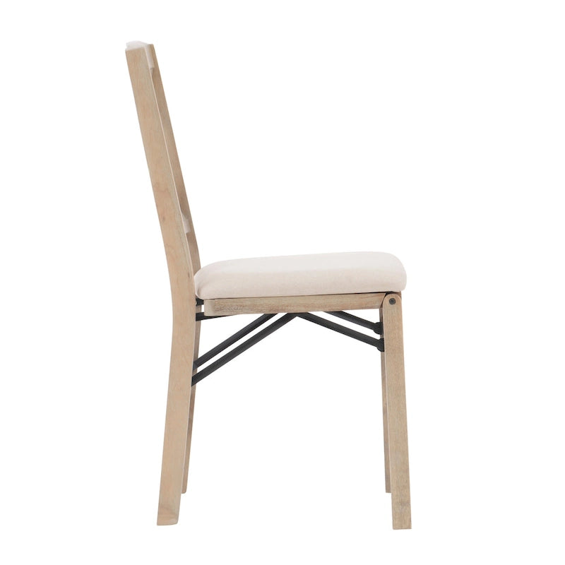Chaise de salle à manger pliante gris délavé à l'arrière