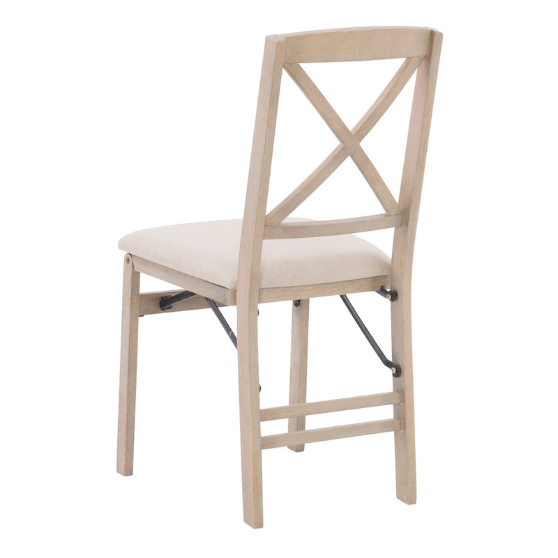 Chaise de salle à manger pliante gris délavé à l'arrière