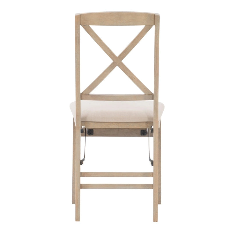 Chaise de salle à manger pliante gris délavé à l'arrière