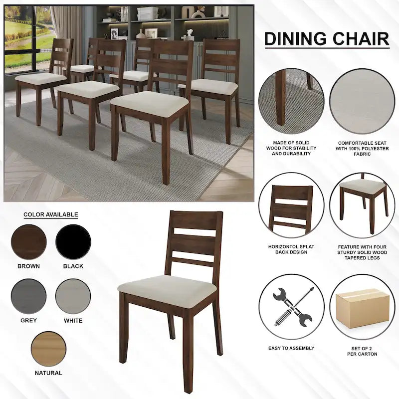 Chaises de salle à manger élégantes en bois