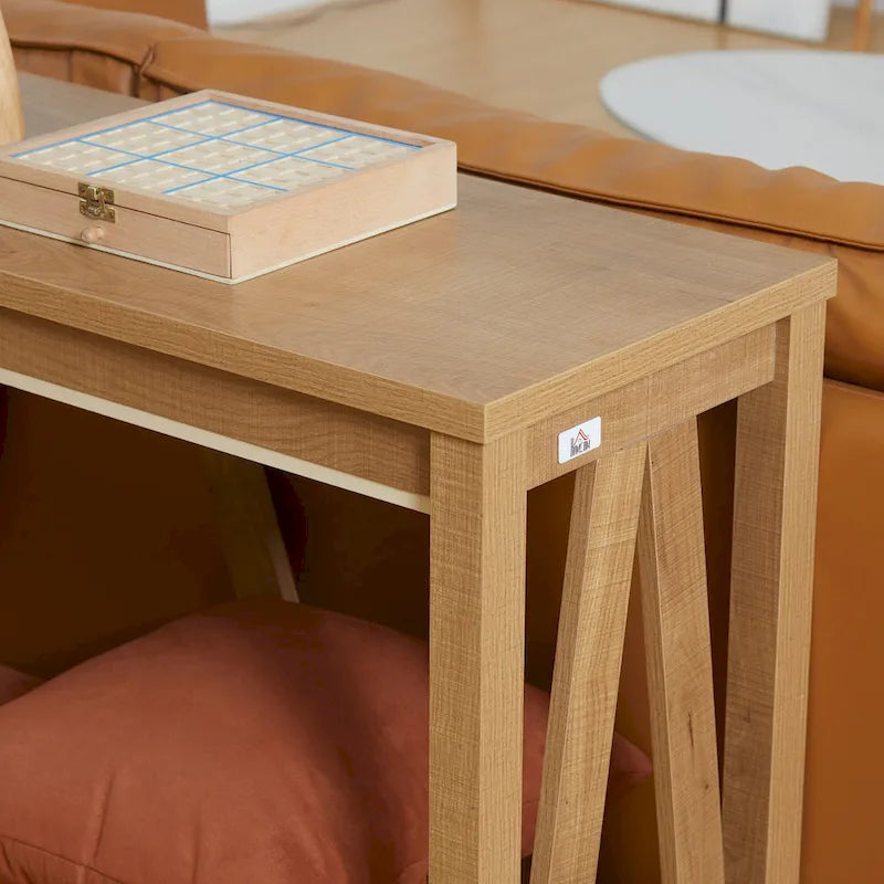 Console rustique avec étagère de rangement