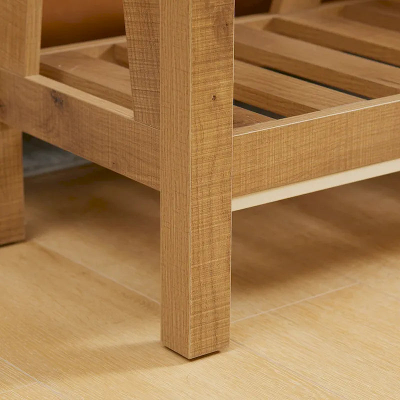 Console rustique avec étagère de rangement