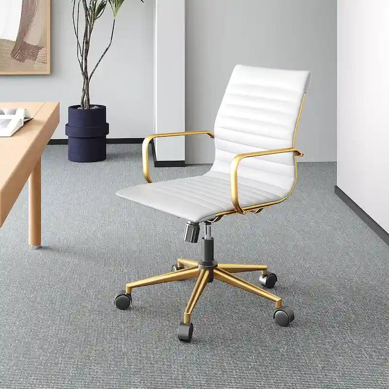 Chaise de bureau informatique côtelée