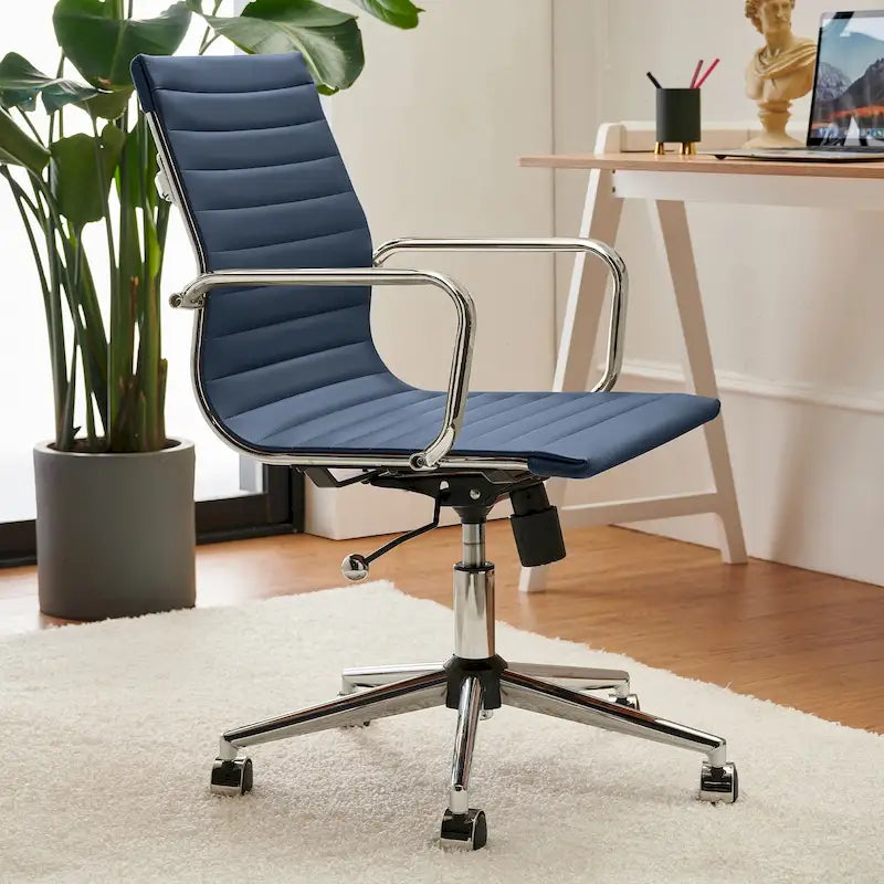 Chaise de bureau informatique côtelée