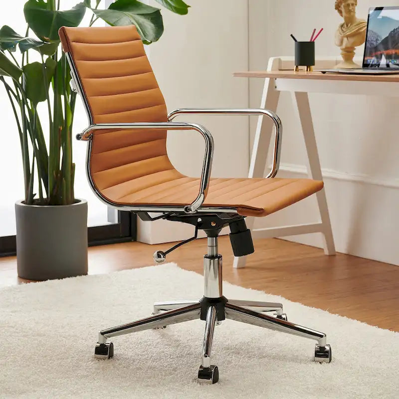 Chaise de bureau informatique côtelée
