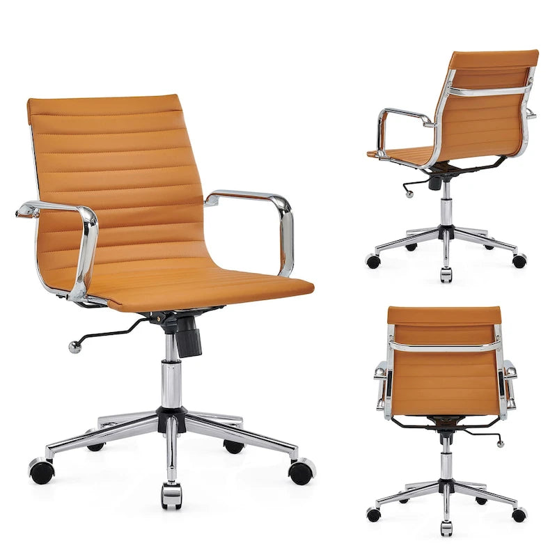Chaise de bureau informatique côtelée