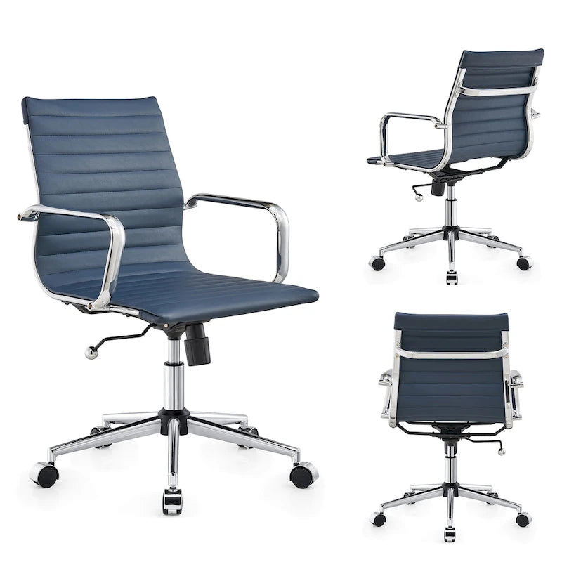 Chaise de bureau informatique côtelée