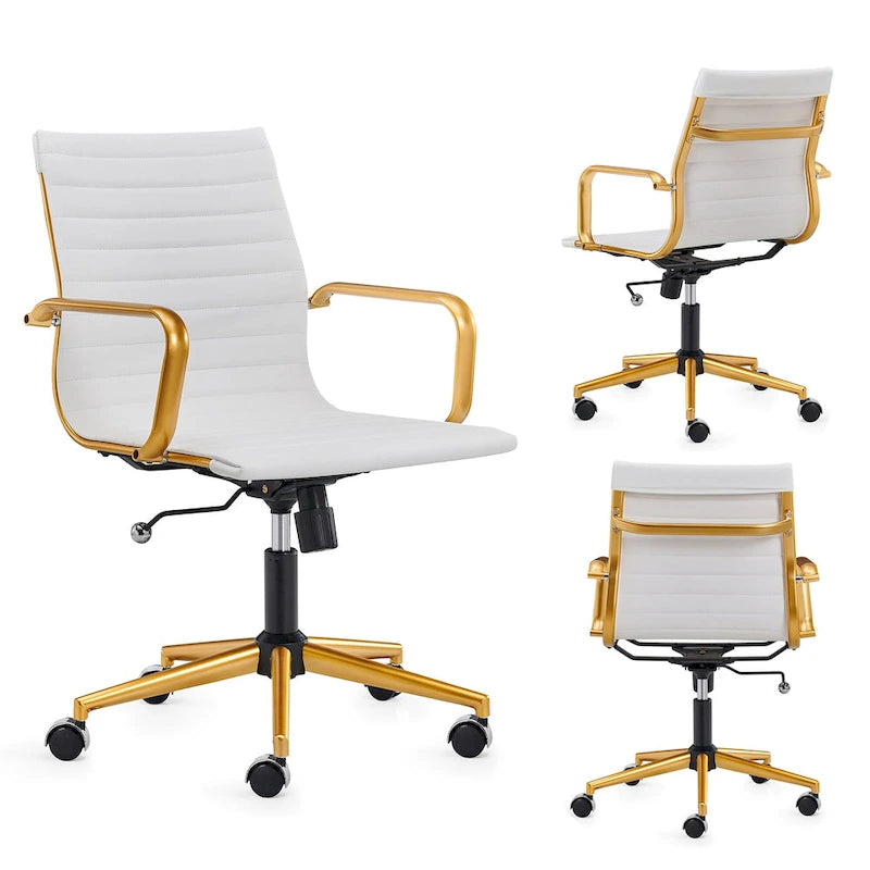 Chaise de bureau informatique côtelée