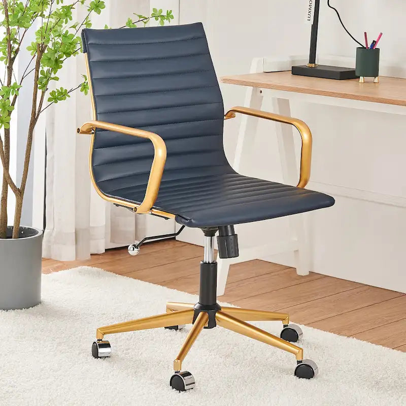 Chaise de bureau informatique côtelée
