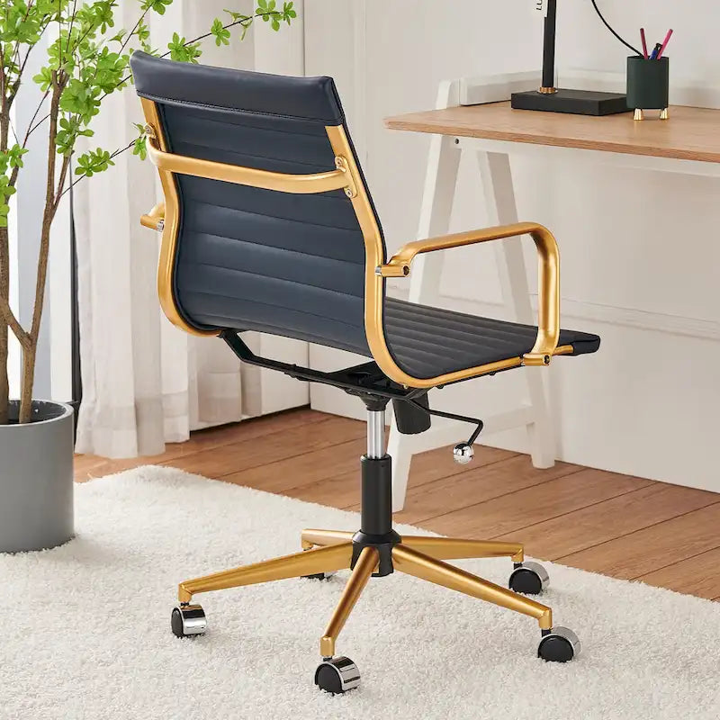 Chaise de bureau informatique côtelée