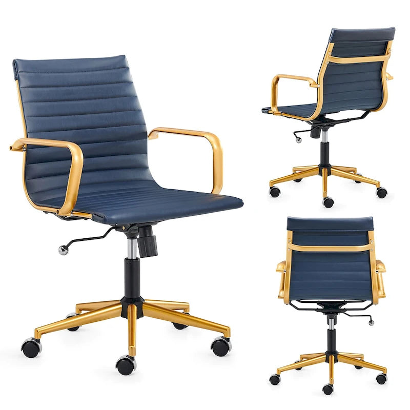Chaise de bureau informatique côtelée