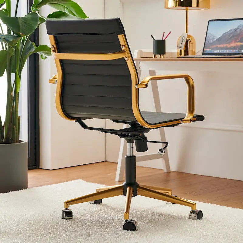 Chaise de bureau informatique côtelée
