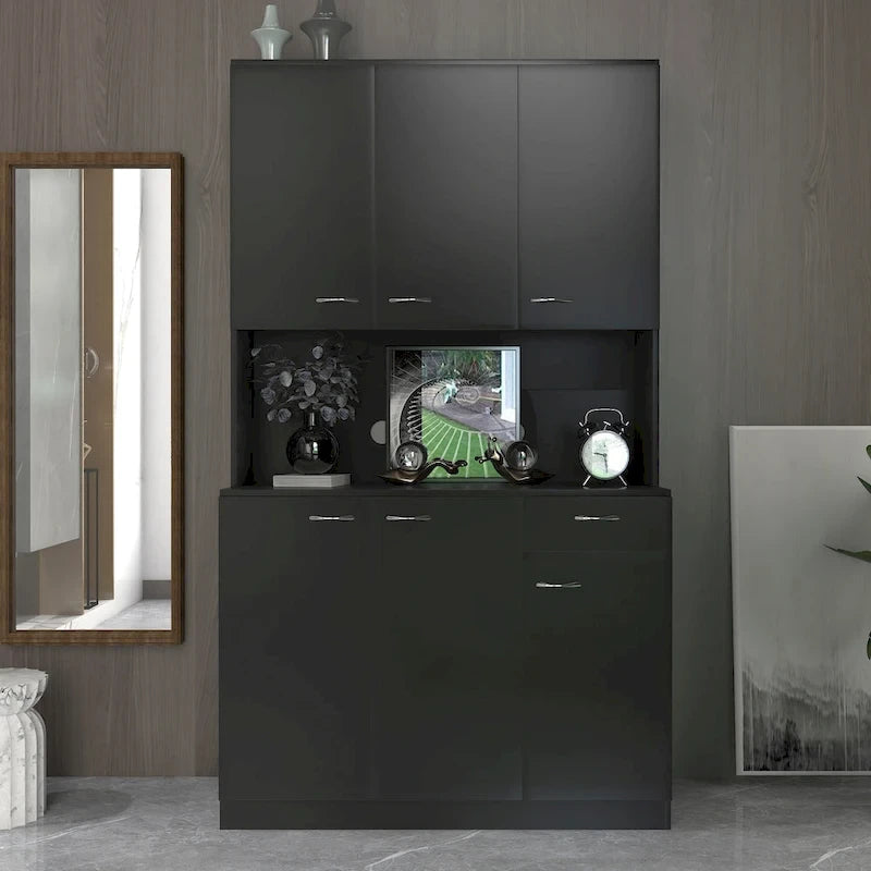 Meuble haut de cuisine 1 étagère ouverte et 1 tiroir pour chambre