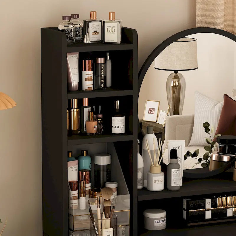 Grande coiffeuse avec tabouret et miroir