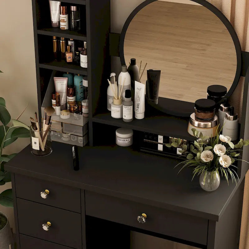 Grande coiffeuse avec tabouret et miroir