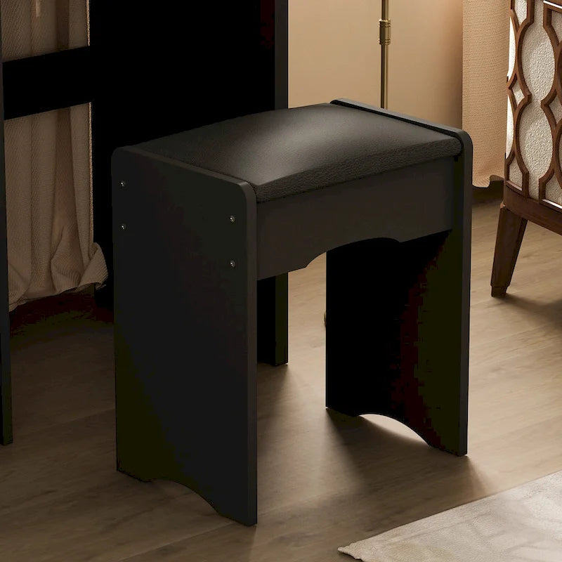 Grande coiffeuse avec tabouret et miroir