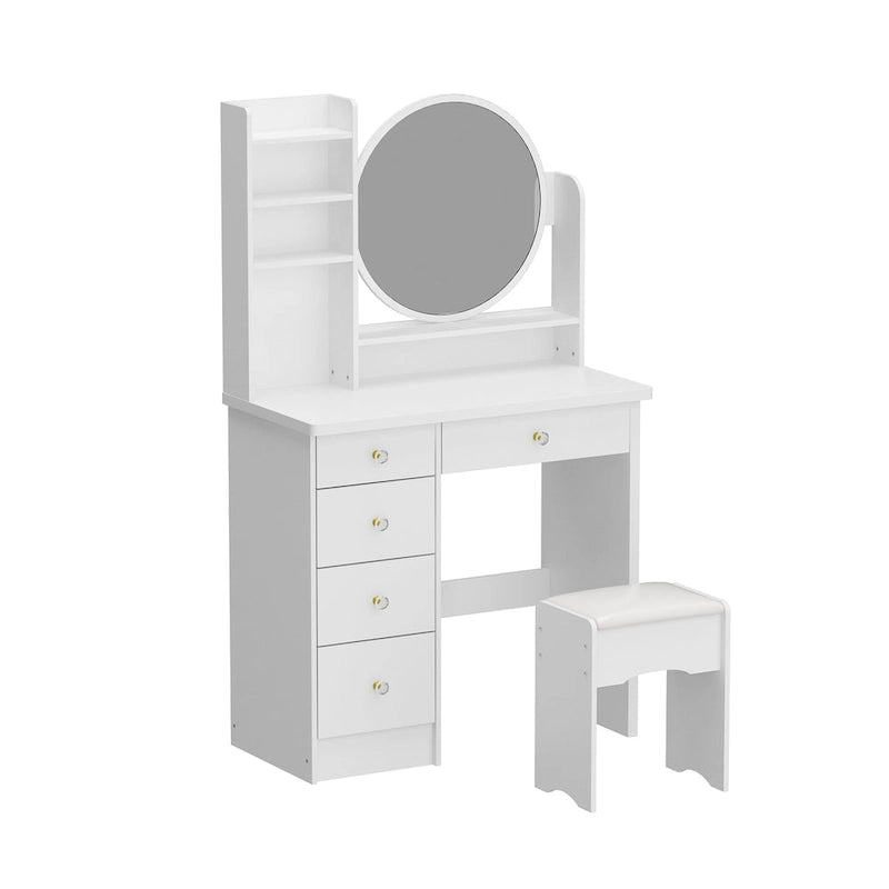 Grande coiffeuse avec tabouret et miroir