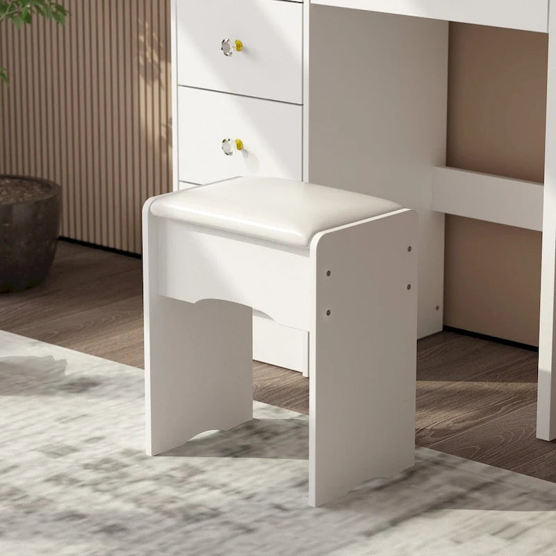 Grande coiffeuse avec tabouret et miroir